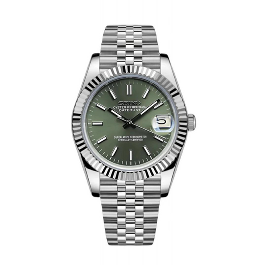 Seikojust Datejust Style – Olive Green Dial – 39mm Automatic NH35